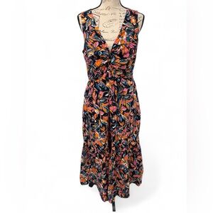 French Connection Floral Maxi Dress – Size L 🌸  100 % Cotton EUC